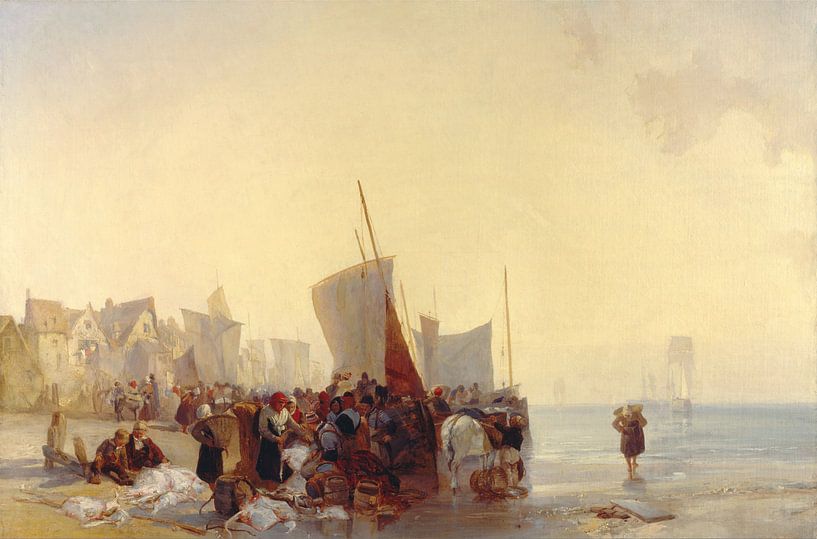 Fishmarket, Richard Parkes Bonington by Masterful Masters