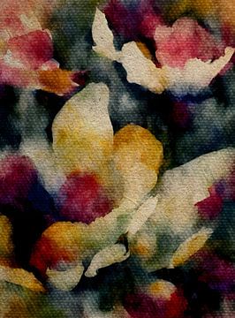 Kleurrijke abstracte bloemen No.03 | The Bohemian Vintage Collection van MadameRuiz