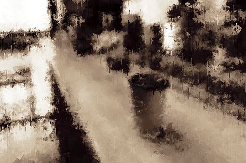 Koffie op de toonbank in de stijl 'Barista'