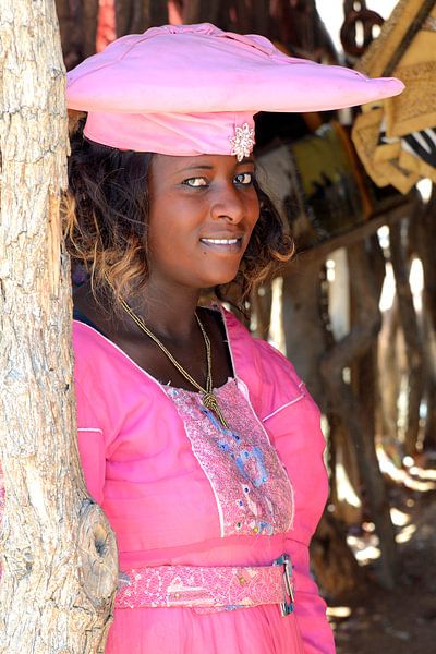 Hererovrouw in Damaraland von Patrick van Emst