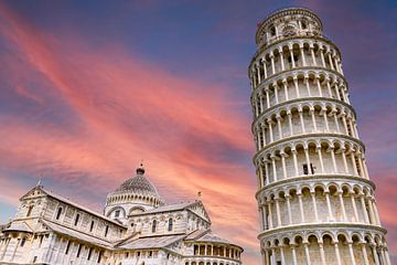 Schiefer Turm von Pisa bei Sonnenuntergang von Animaflora PicsStock