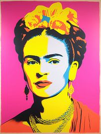 Porträt Frida | Kahlo trifft Warhol Pop Art von Frank Daske | Foto & Design