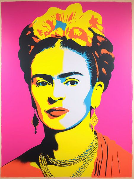 Portrait Frida | Kahlo meets Warhol Pop Art by Frank Daske | Foto & Design