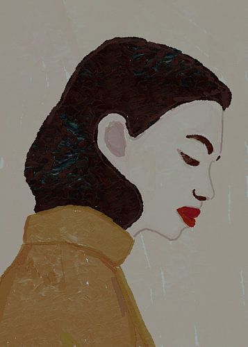 Illustration: Porträt in Erdtönen