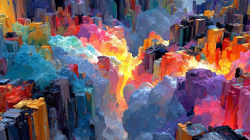 Kunst mit Farbe abstrakt von Egon Zitter