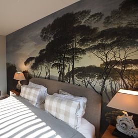 Customer photo: Italian landscape with umbrella pines, Hendrik Voogd, as wallpaper