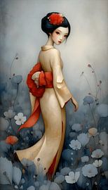 Geisha whisper of silence by Jolique Arte