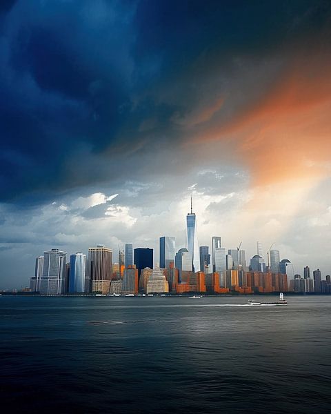 Blick auf die Skyline von fernlichtsicht
