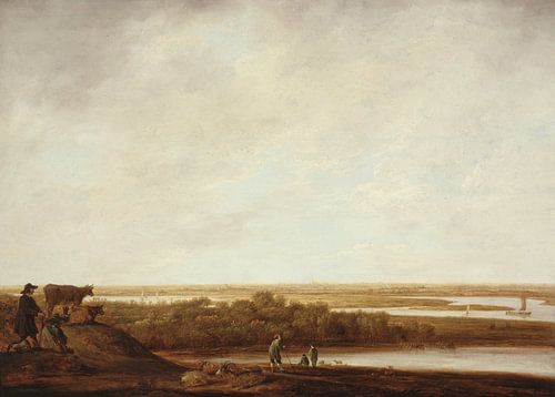 Panoramisch landschap met herders, Aelbert Cuyp