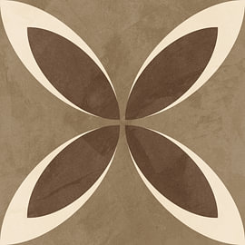 Hedendaagse minimalistische, geometrische, abstracte kunst, aardse tinten. van Online Arts