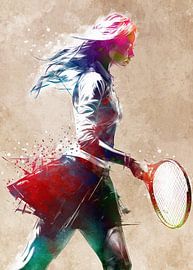 Tennis player sport art #tennis