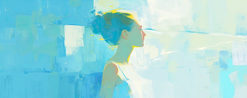 Modern abstract portrait by ARTEO Paintings