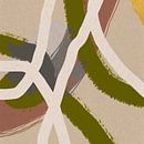 Moderne abstrakte Malerei organische Linien und Formen grün, beige von Dina Dankers Miniaturansicht