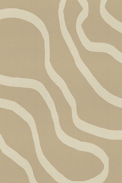 Japandi. Abstract lines in cream on beige. by Dina Dankers