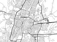 Map of Haarlem in Black and Wite
