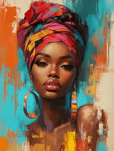 Buntes Porträt "African Vibes"