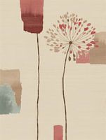 Abstrait botanique aux couleurs pastel