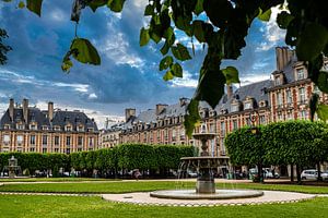 Parkanlage Place des Vosges im Marais Paris Frankreich