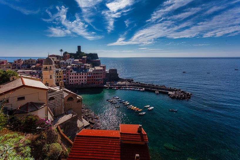 Prachtige haven van Cinque Terre van Roy Poots