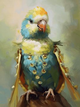 The parakeet who fancied himself king by Studio Allee