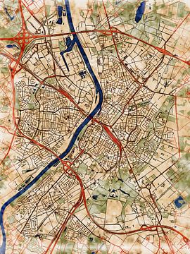 Map of Venlo with the style 'Serene Summer' by Maporia
