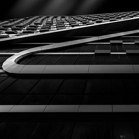 Zigzag - Modern kantoor (zwart-wit) van Ramón Tolkamp