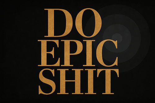 Krachtige quote in gouden letters