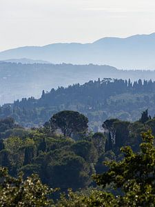 Vervagend landschap in Toscane