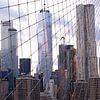 Skyline Manhattan vanaf de Brooklyn Bridge New York van Ingrid Meuleman