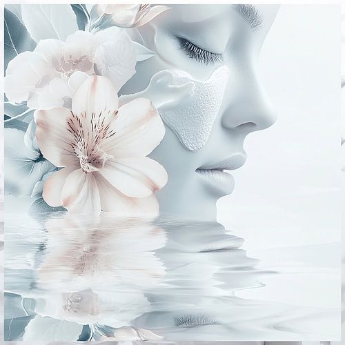 Un visage floral d'une élégance lumineuse