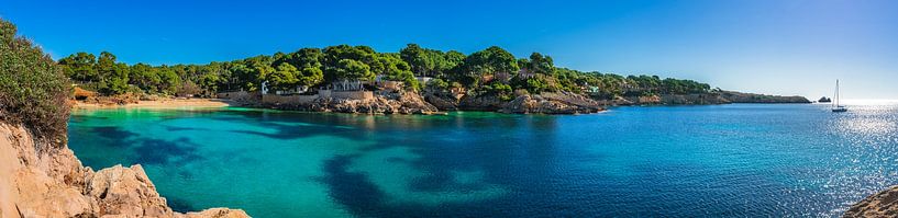 Beautiful panorama view of the coastline Cala Gat by Alex Winter