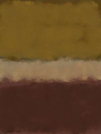 Abstract painting inspired by Mark Rothko in muted mustard and brown by Dina Dankers