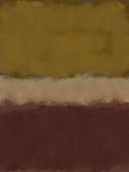 Abstract painting inspired by Mark Rothko in muted mustard and brown