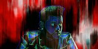 The Weeknd Modern Abstract Portret Starboy van Art By Dominic thumbnail