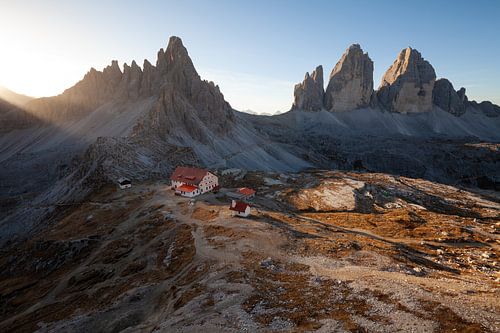 L'aube au refuge des Tre Cime