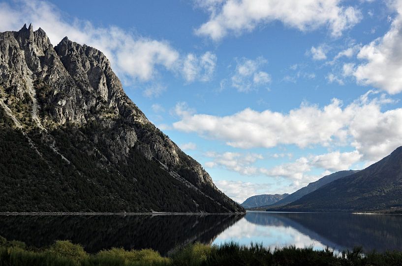 Majestic view of a lake in the Argentinian Andes by Frank Photos