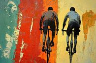 Radfahren | Zwei Radfahrer in Bewegung von OMG Art Miniaturansicht