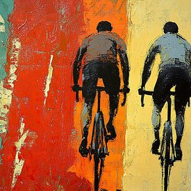 Radfahren | Zwei Radfahrer in Bewegung von OMG Art