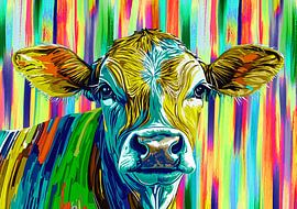 Kleurrijke koe van Armin Mumper