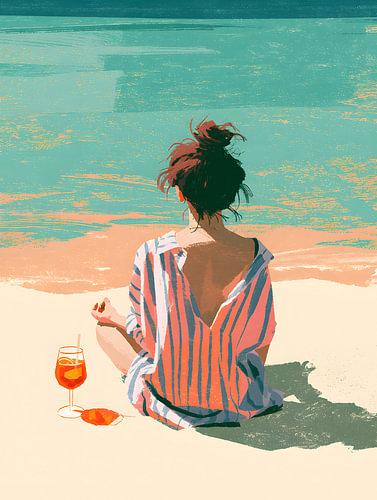 Meditation am türkisfarbenen Meer