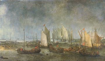 De Slag om de Slaak tussen de Nederlandse en Spaanse vloot, Simon de Vlieger