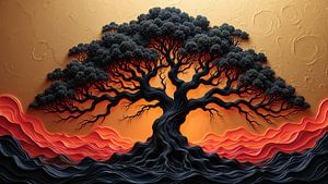Fantasy Wall Art: UMBRAEL – The black tree of intense spirituality