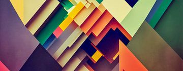 abstract geometric origami background panorama, generative ai il von Animaflora PicsStock