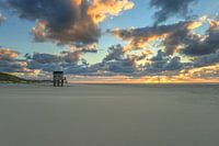 Terschelling beach with drowning house