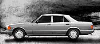 Mercedes-Benz S-Class W 126 side view in original color