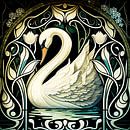 Art nouveau swan by Elles Rijsdijk thumbnail
