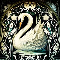 Art nouveau swan