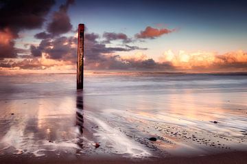 Dutch sunrise on the beach of Texel