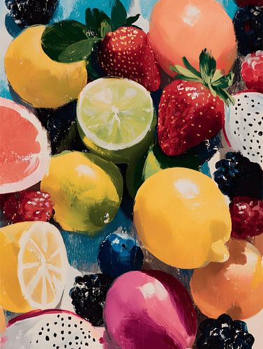 Kleurrijk Fruit Stilleven vol Overvloed