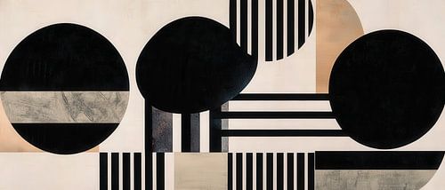 Geometrisches Design in Schwarz-Weiß